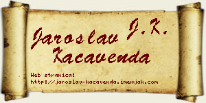 Jaroslav Kačavenda vizit kartica